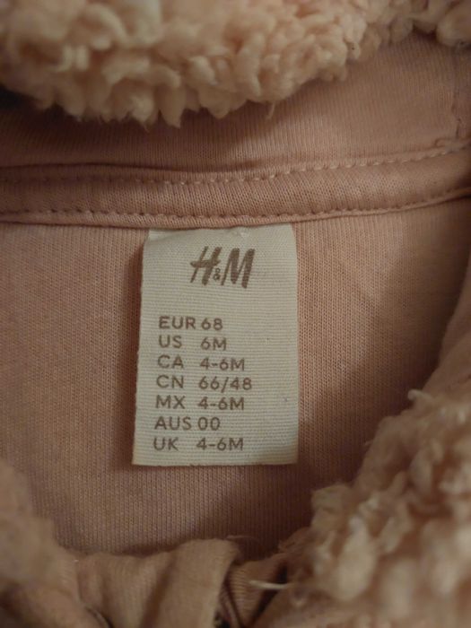 Kombinezon pluszowy H&M 68 cm 4-6 miesięcy