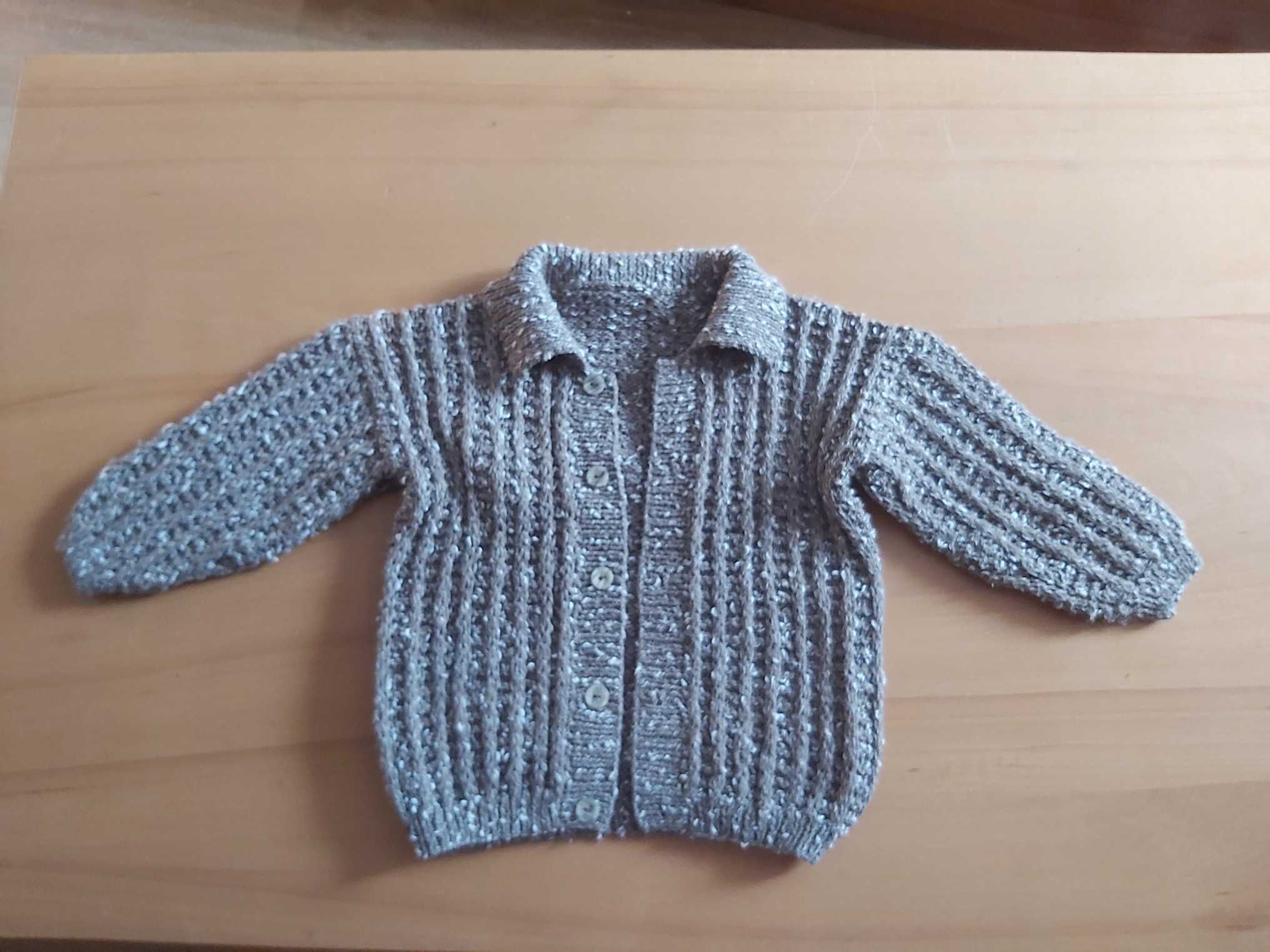 24 Sweter r. 104 / 110 wełniany sweterek szary
