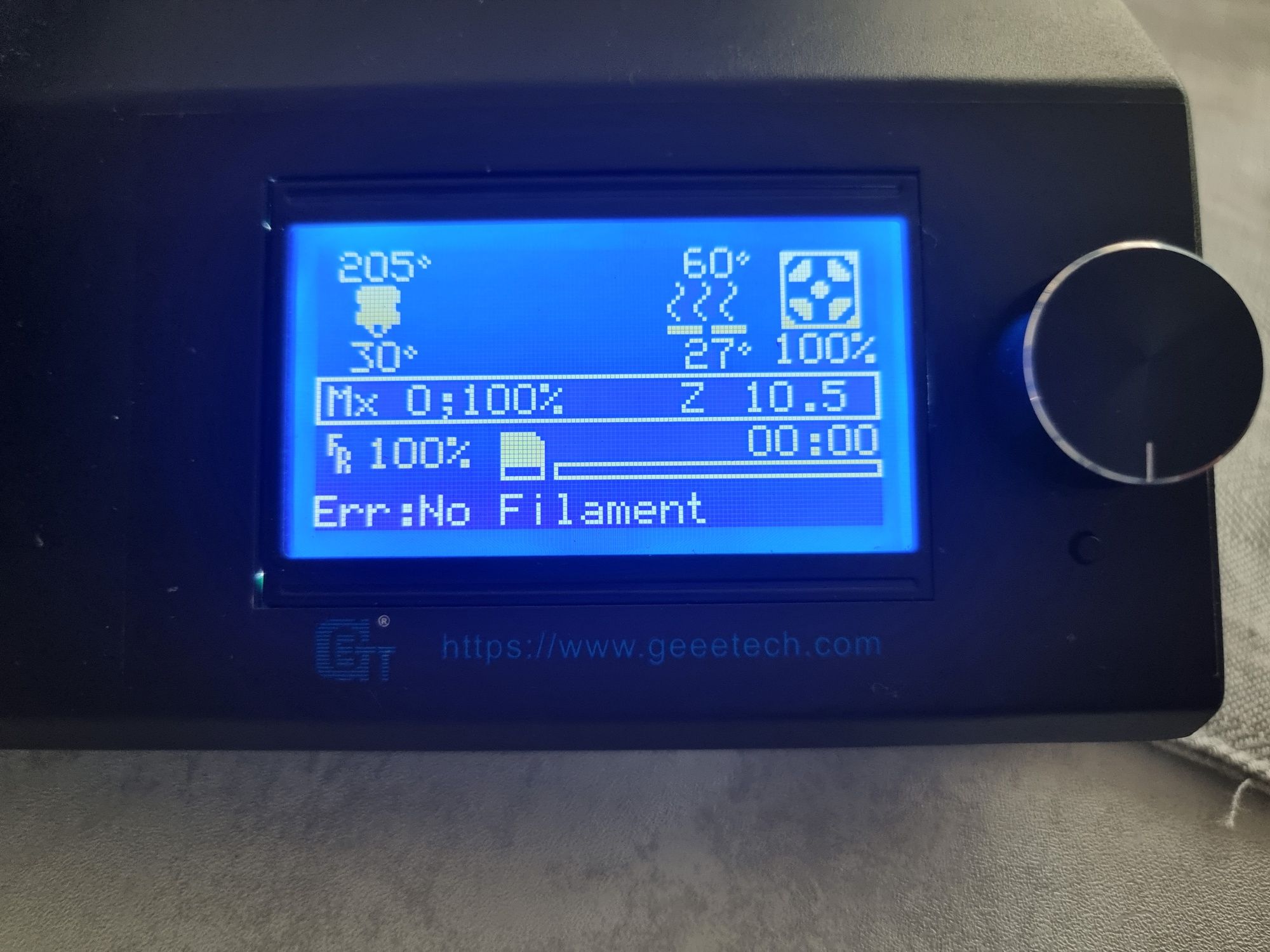 Uszkodzona drukarka 3d geeetech A20M