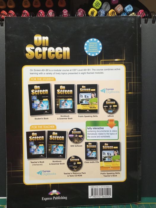 Książka do nauki angielskiego "on screen" poziom A2+B1