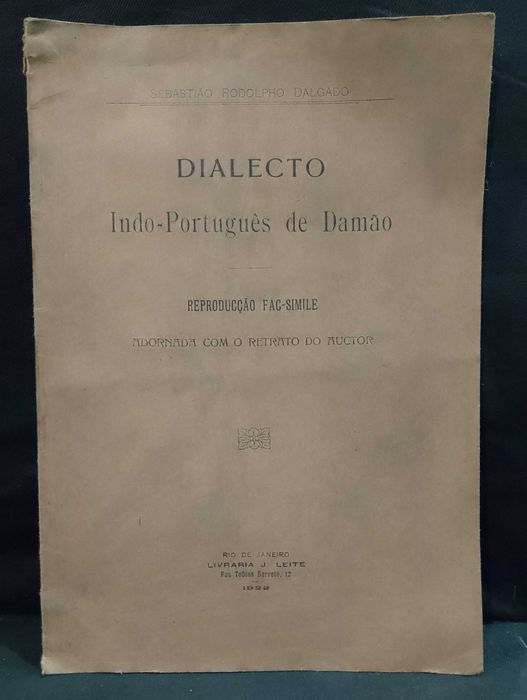 Dialecto Indo-Português de Damão 1922 Sebastião Rodolpho Dalgado