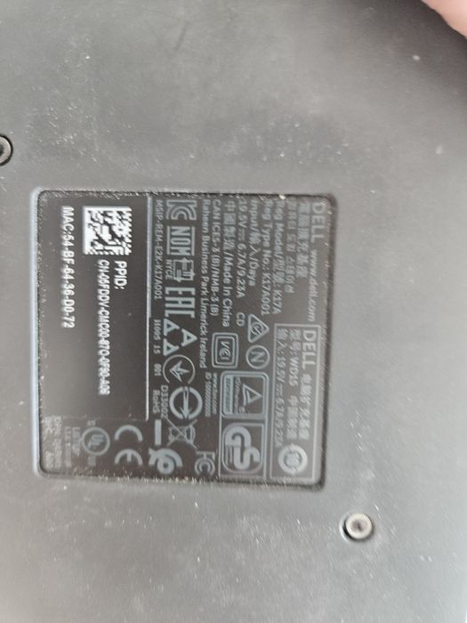 Stacja dokująca dell wd15 + zasilacz 130 wat