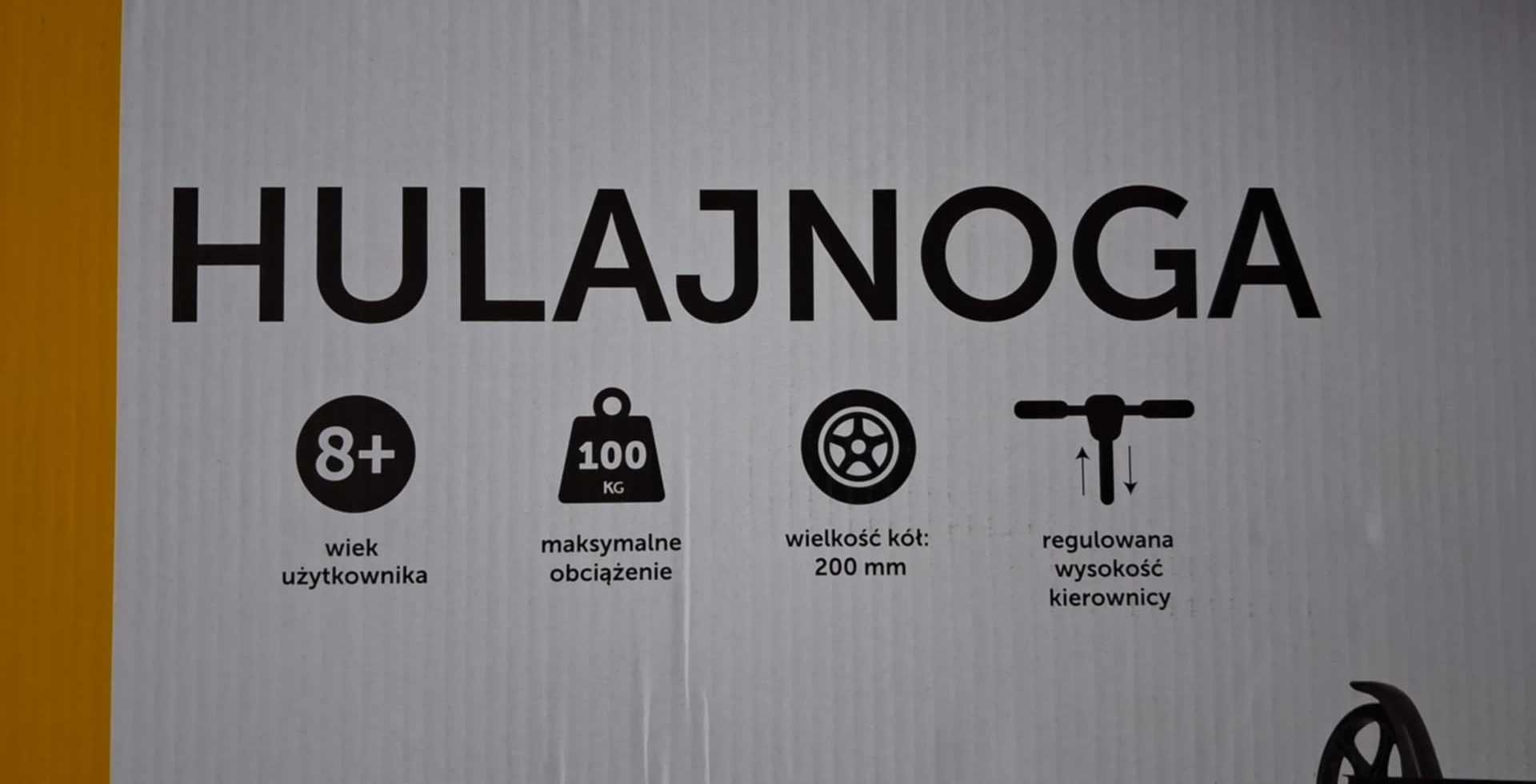 Scooter HULAJNOGA dla dzieci młodzieży dorosłych 100 kg składana