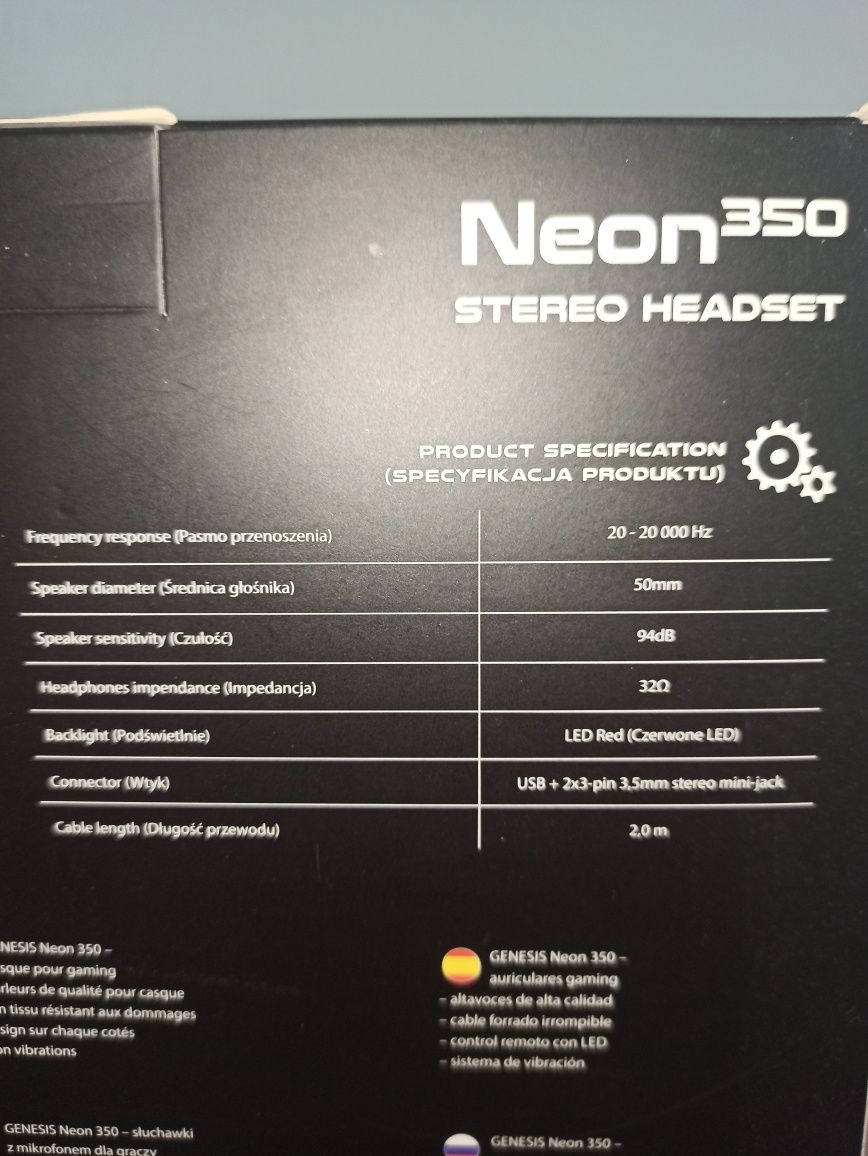 Słuchawki gamingowe Genesis Neon 350