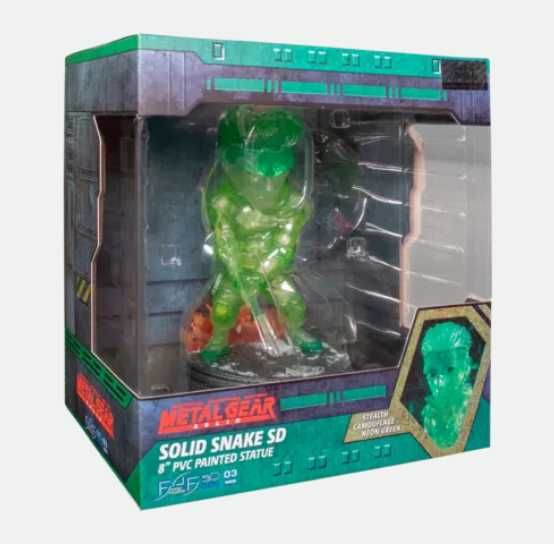 Metal Gear Solid - Snake - Camo Verde- Figura / Estátua -Nova e Selada