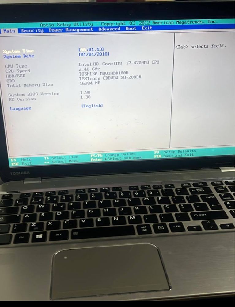 Portatil toshiba i7 com carregador