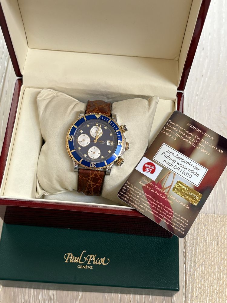 Zegarek Paul Picot Le Chronographe 18k 750 Chronograph Stan Idealny