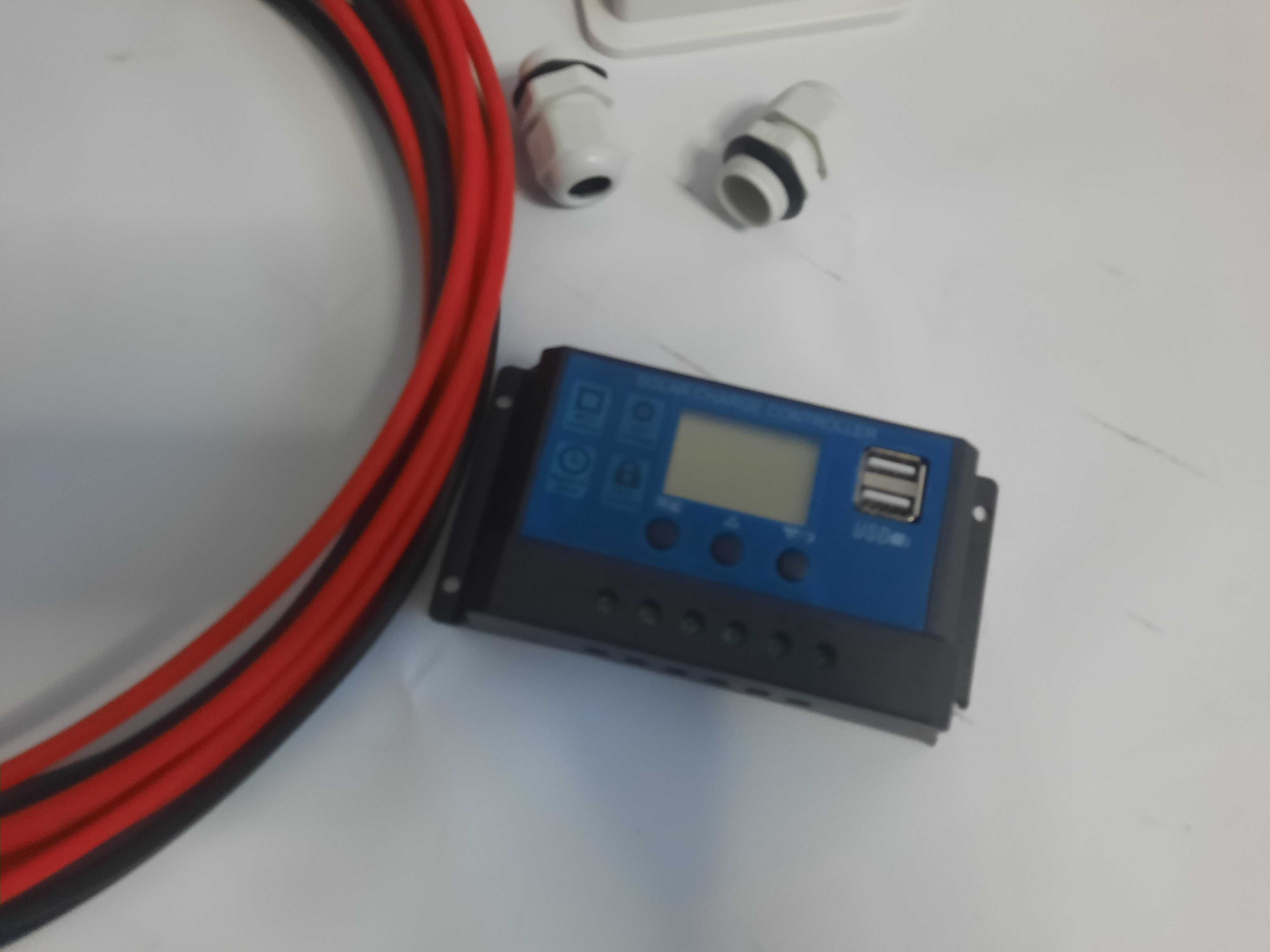 Volt panel 200W 2x akumulator 100ah MXB regulator kable NOWY zestaw