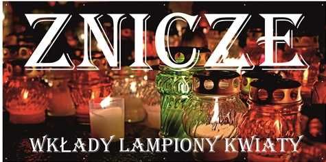 Baner Znicze Wkłady Lampiony Kwiaty 2M X 1M