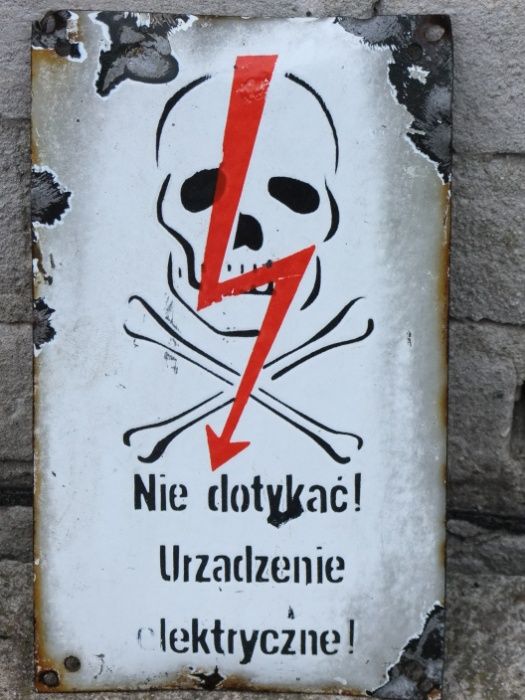 Tabliczki ostrzegawcze okres PRL
