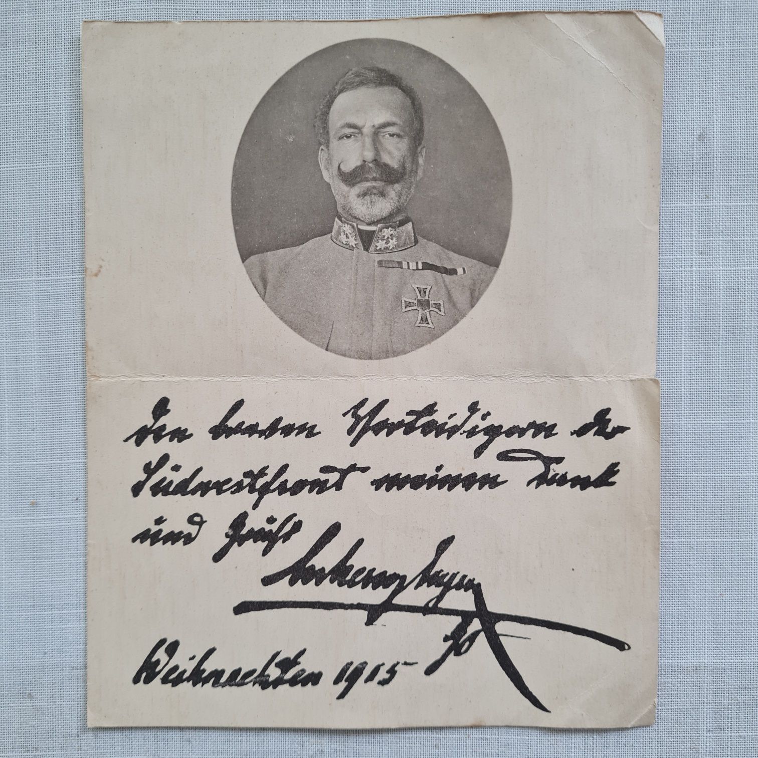 Arcyksiążę Eugeniusz Habsburg - kartka świąteczna 1915, 1 wojna