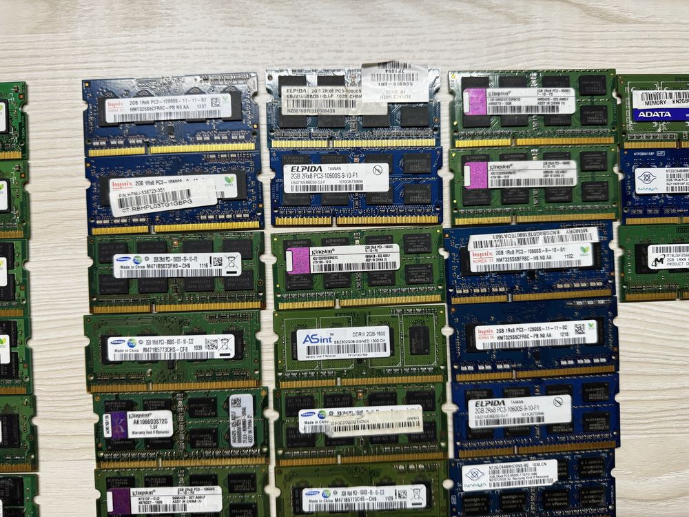 ‼️Лот за всі 27шт‼️Оперативна памʼять для ноутбука DDR3 so-dimm ddr2