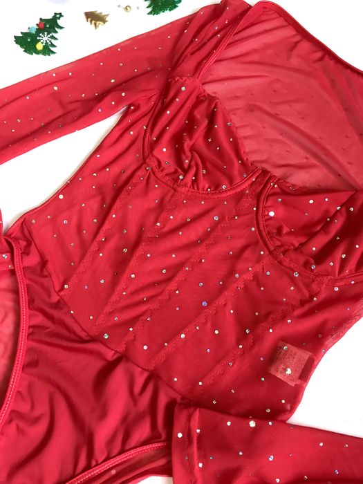 Боді Оксамитове. Сітка. Блискітки. Новорічне. Сток. M розмір