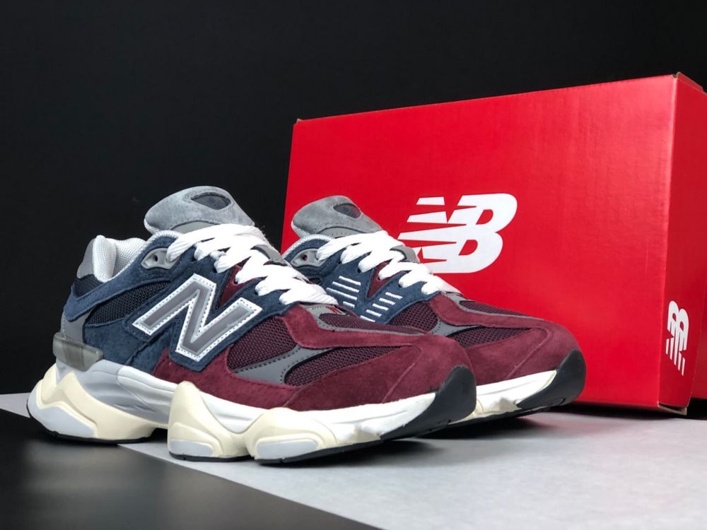 РОЗПРОДАЖ! Кросівки New Balance 9060 Бордовий з темно синім | 37-46