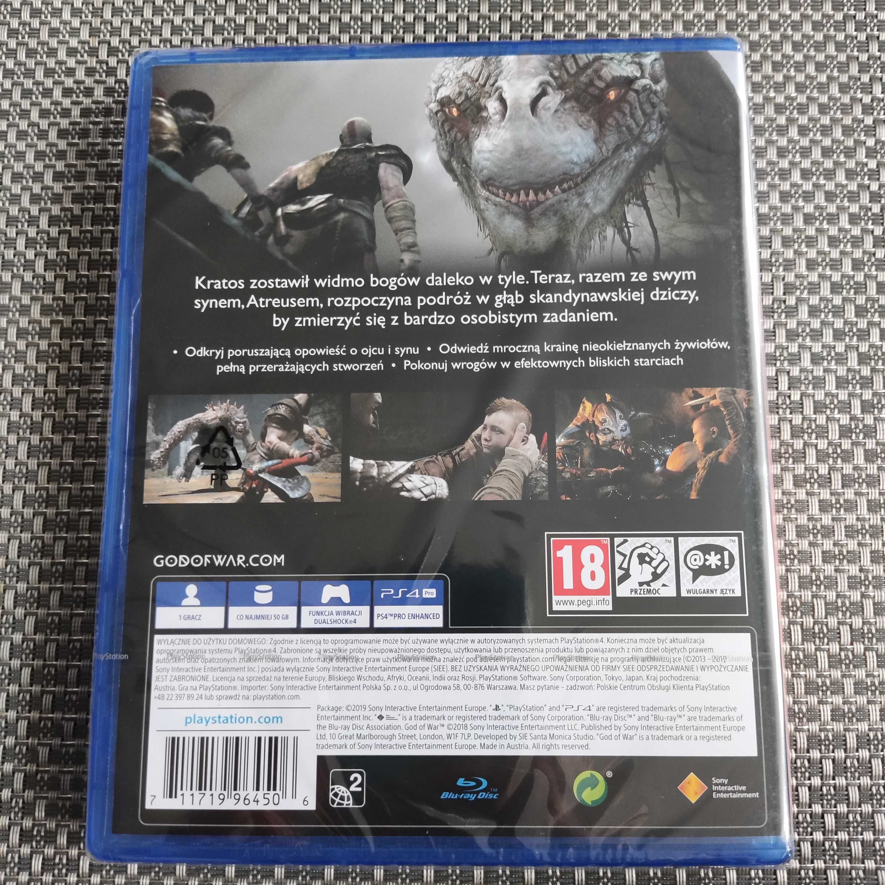 God of War PS4 PS5 nowa w folii Polska okładka