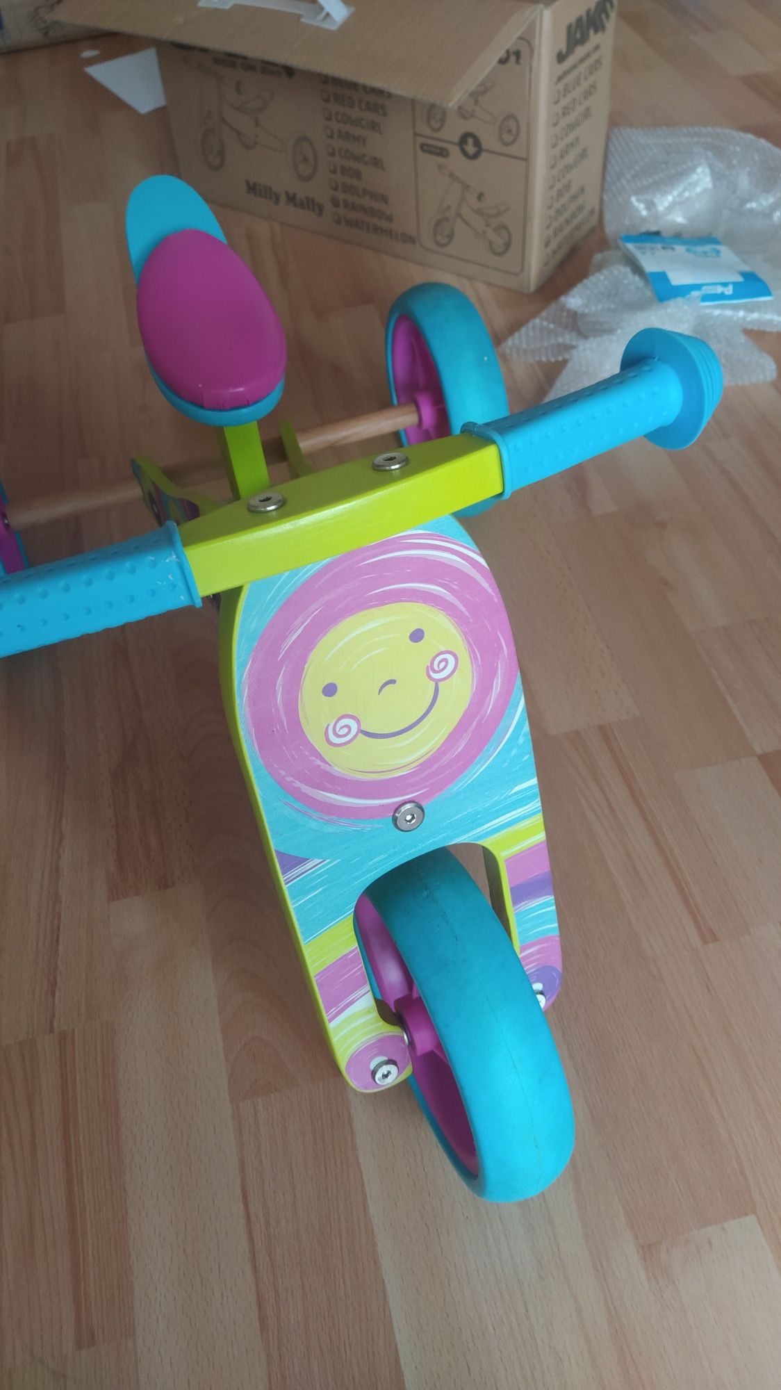 Śliczny 2w1! Rowerek Biegowy Milly Mally JAKE jeździk drewniany