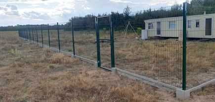 Ogrodzenia Ogrodzenie podmurówka panel słupki fi4 grafit czarny 150cm