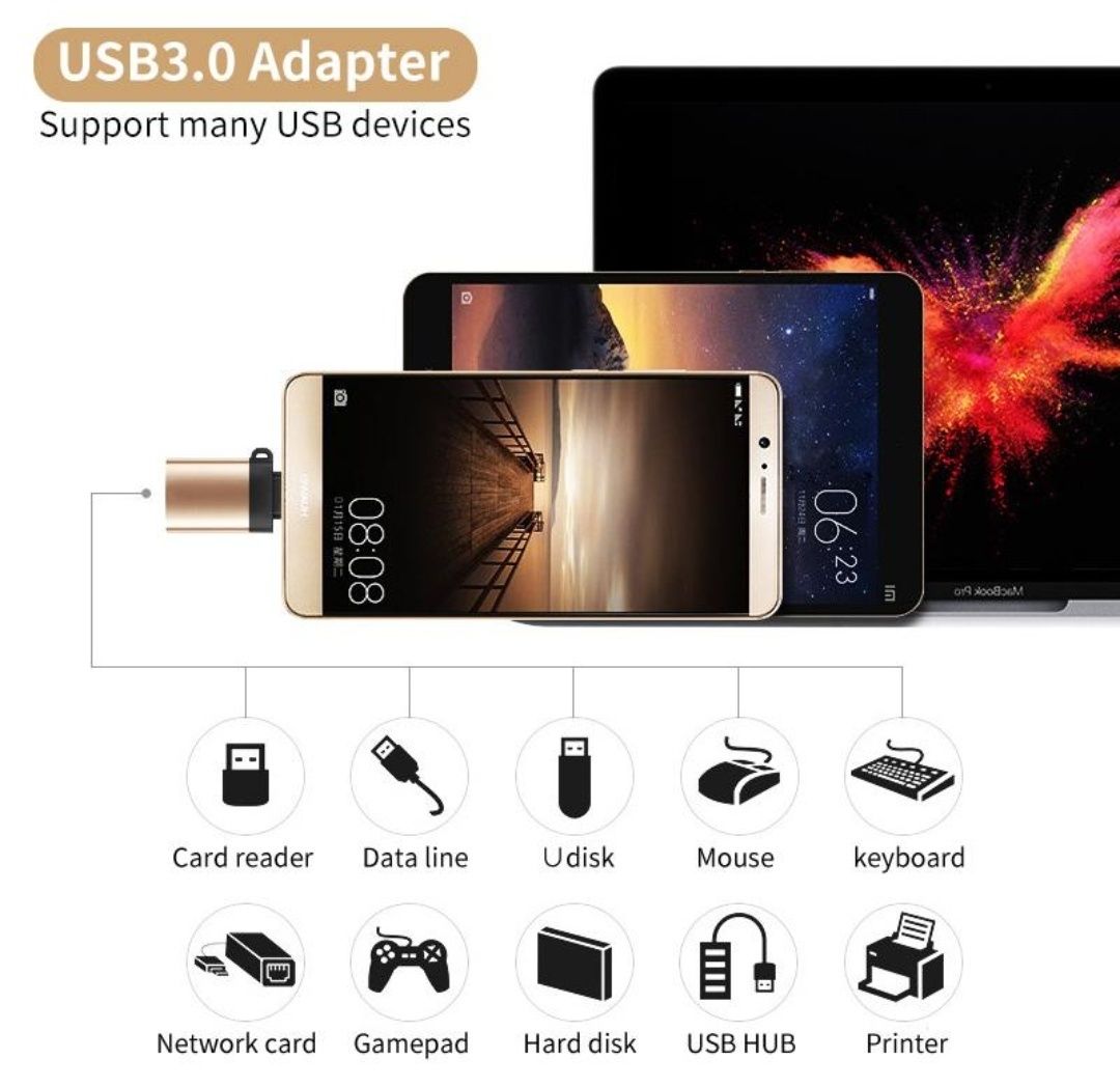 Адаптер перехідник Micro USB OTG