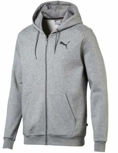 Puma ess small logo fz HOODIE Grey