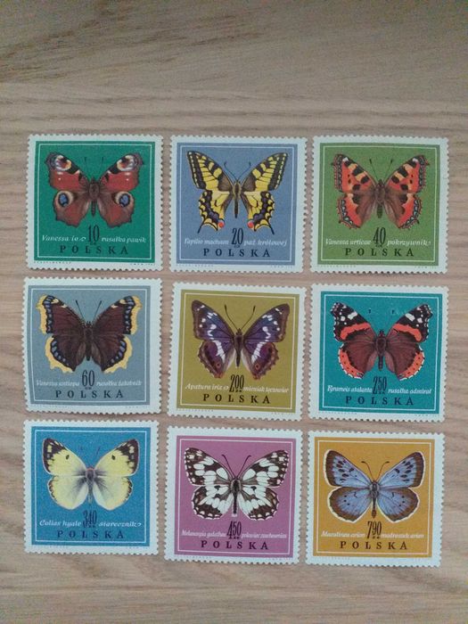 Znaczki polskie 1967 rok motyle