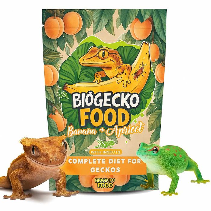 BioGecko Food Pokarm dla gekonów orzęsionych BANAN MORELA OWADY 100g