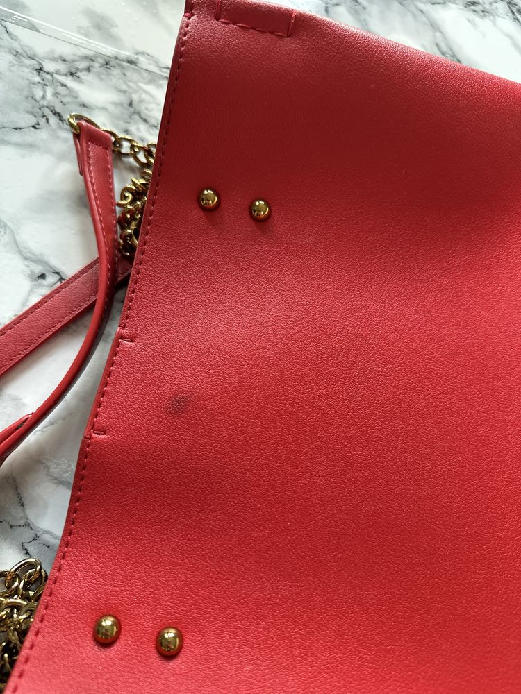 Torebka love moschino czerwona na ramię shopper bag