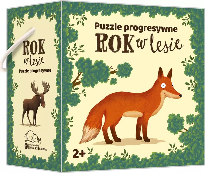Puzzle progresywne 20 elementów. Rok w lesie. Nasza Księgarnia - gry