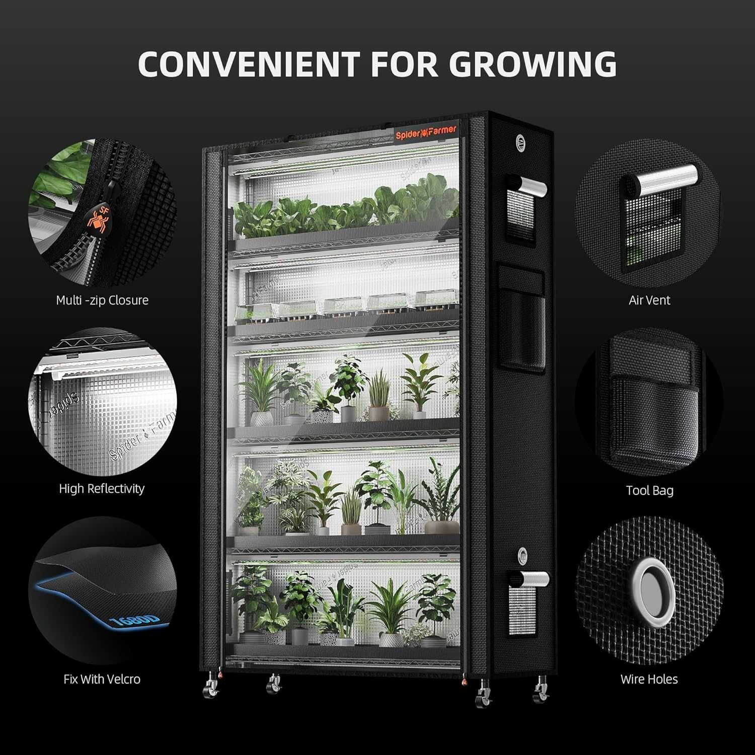Spider Farmer NAMIOT DO UPRAWY ROŚLIN GROWBOX z lampami X10 220 W