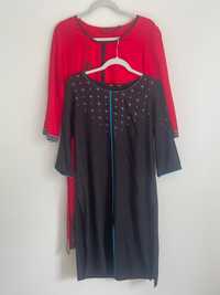 2 piękne oryginalne kurty (sukienki, tuniki) z Indii M (100% wiskoza)