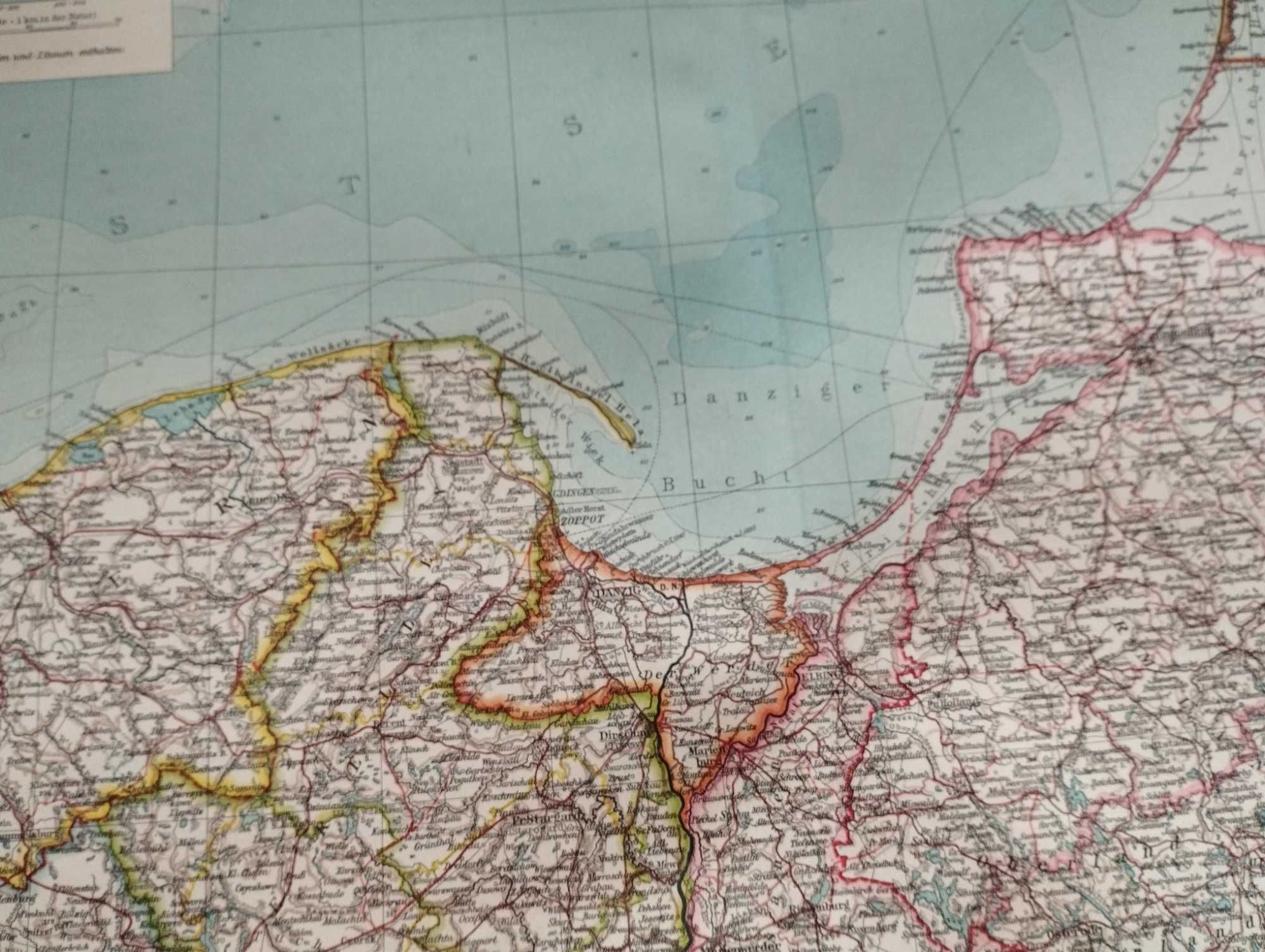 Stylowa, historyczna mapa.
