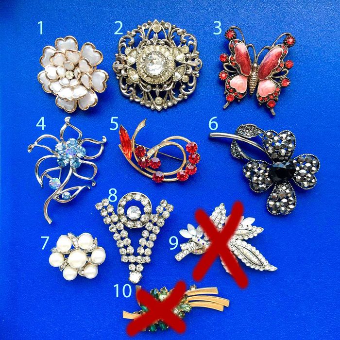 Вінтажна біжутерія броши брошки