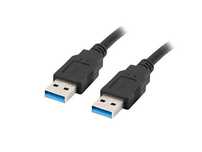 Kabel przewód Lanberg CA-USBA-30CU-0005-BK USB 3.0 AM-AM  50cm