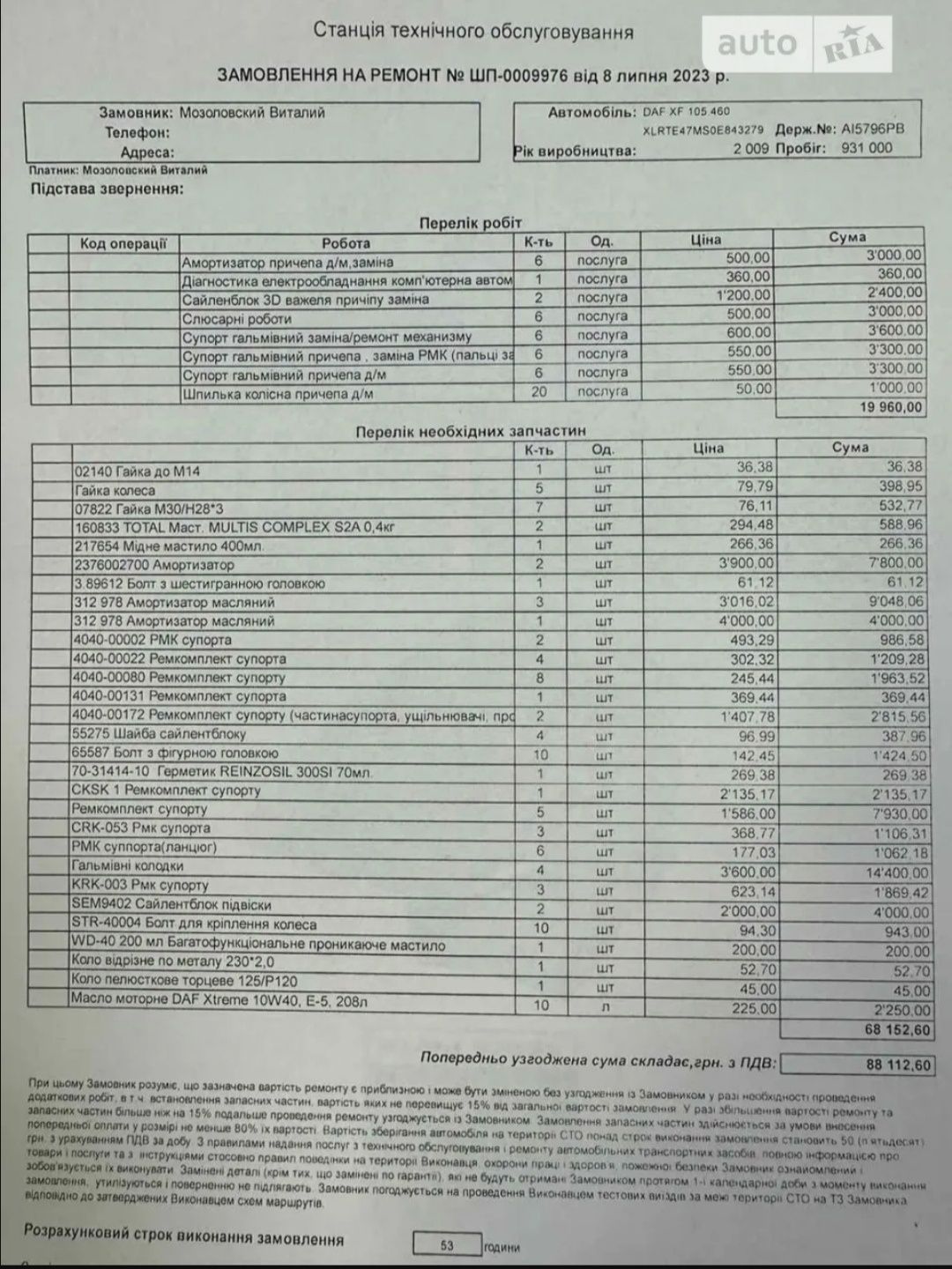 Продам полуприцеп Krone Saf 1998