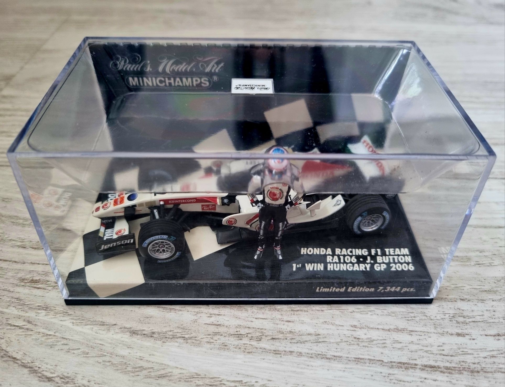 Honda F1 RA 106 1.st Win Węgry GP 2006 J. Button Minichamps 1:43