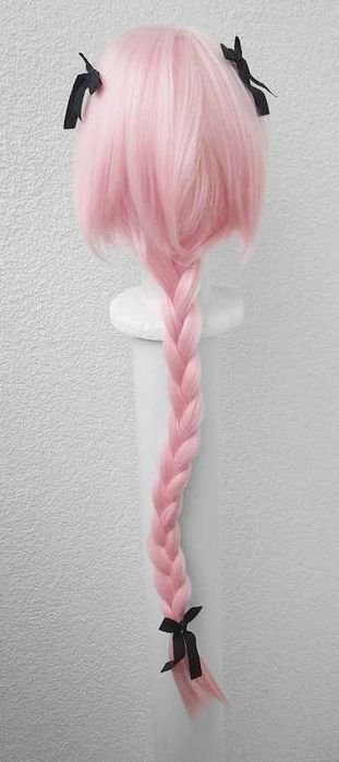 Astolfo Fate Grand Order Peruka różowa z warkoczem cosplay różowy wig