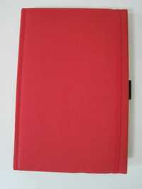 Caderninho vermelho capa em tecido
