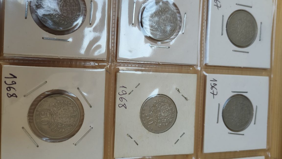 Lote 18 moedas 50 centavos