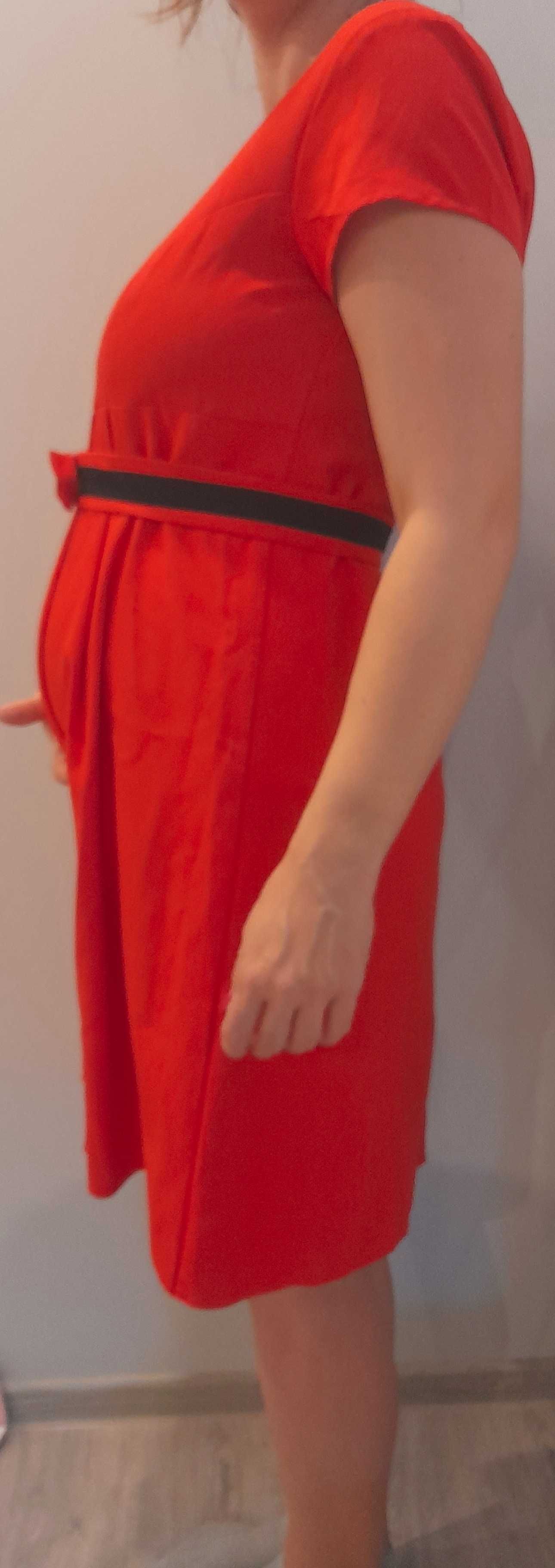 Sukienka ciążowa XL 42 czerwona stan bdb
