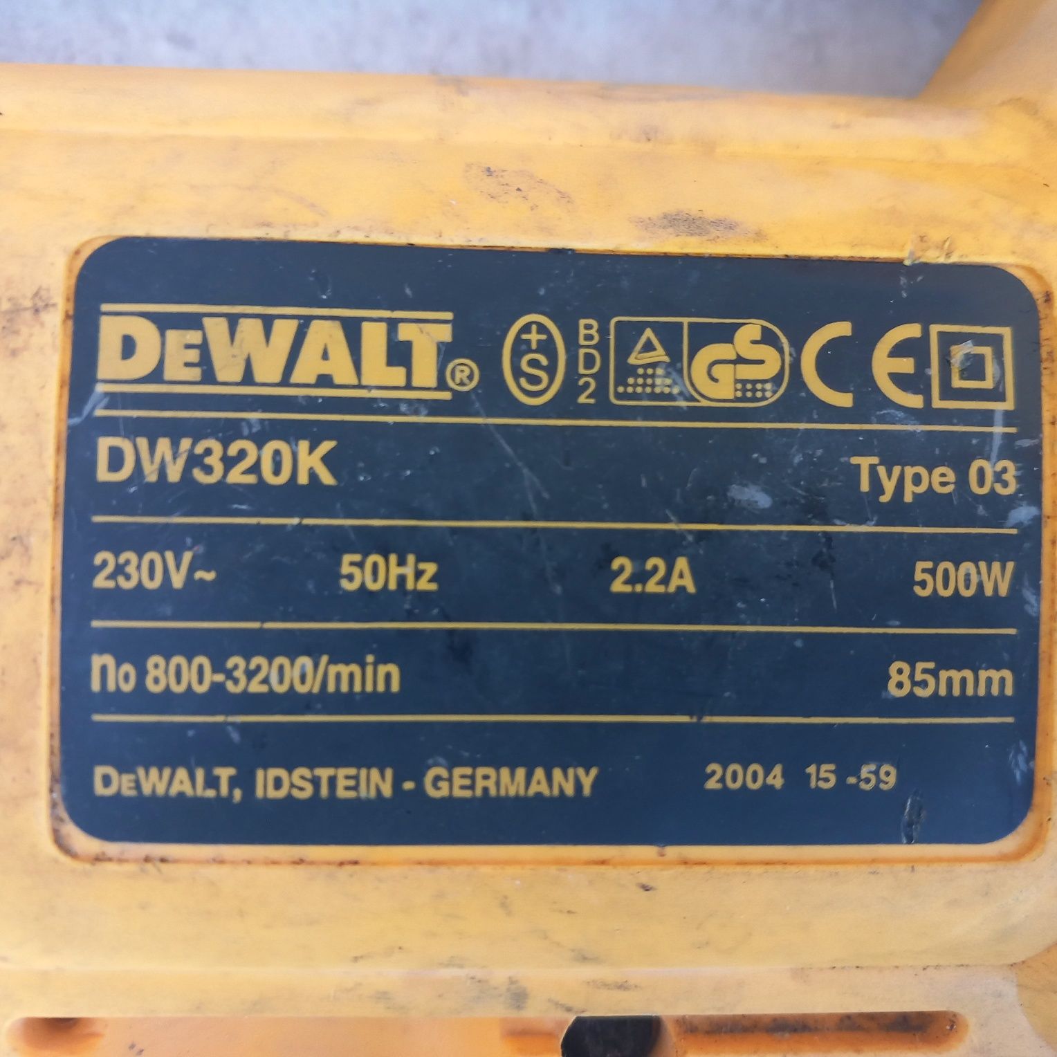 Tico-tico Dewalt  500W