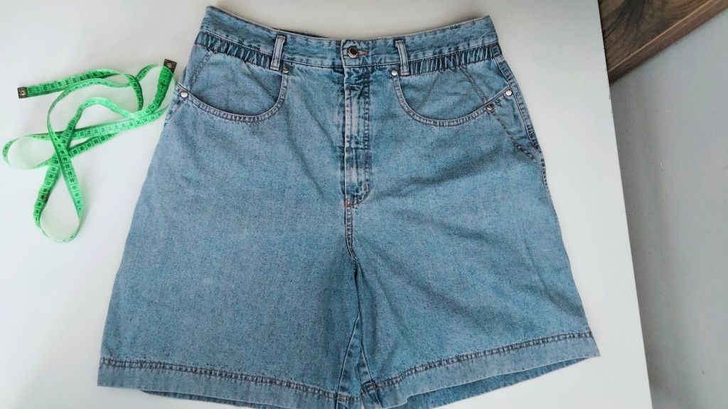 Spodnie jeansowe, spodenki, wysoki stan, damskie, Plus Size, Vintage,