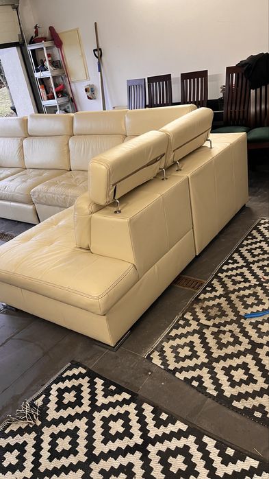Sofa skórzana z funkcją spania