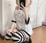 Koszulka T-shirt r.38/40 M/L nowa Y2k Harajuku Kawaii kreskówka Lato