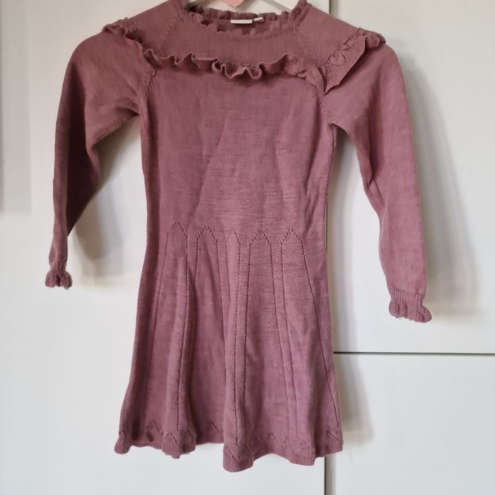 Sukienka Name it 122 wełna merino wool długi rękaw
