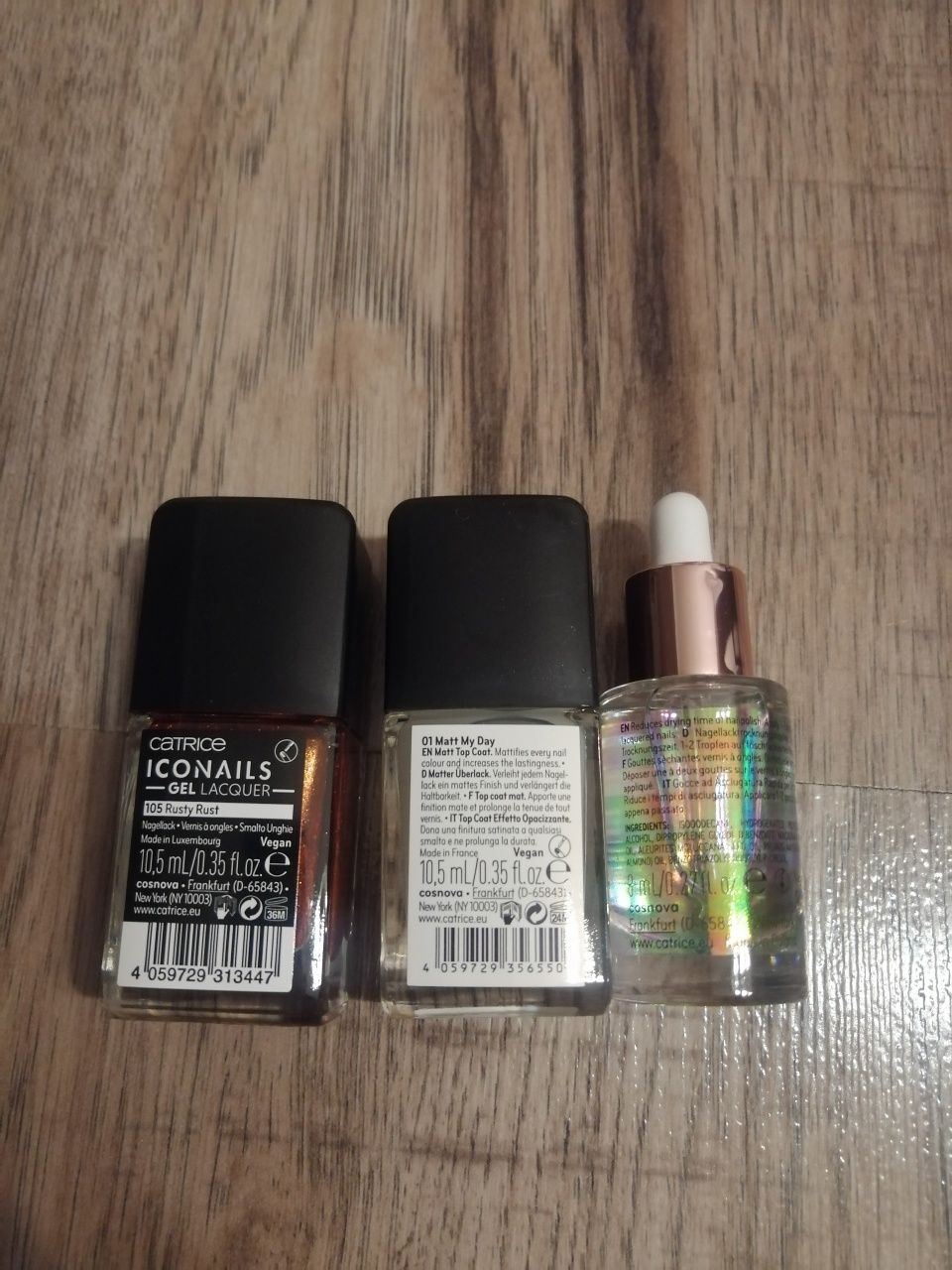 Catrice zestaw do paznokci lakier, top coat, Express Quick dry drops