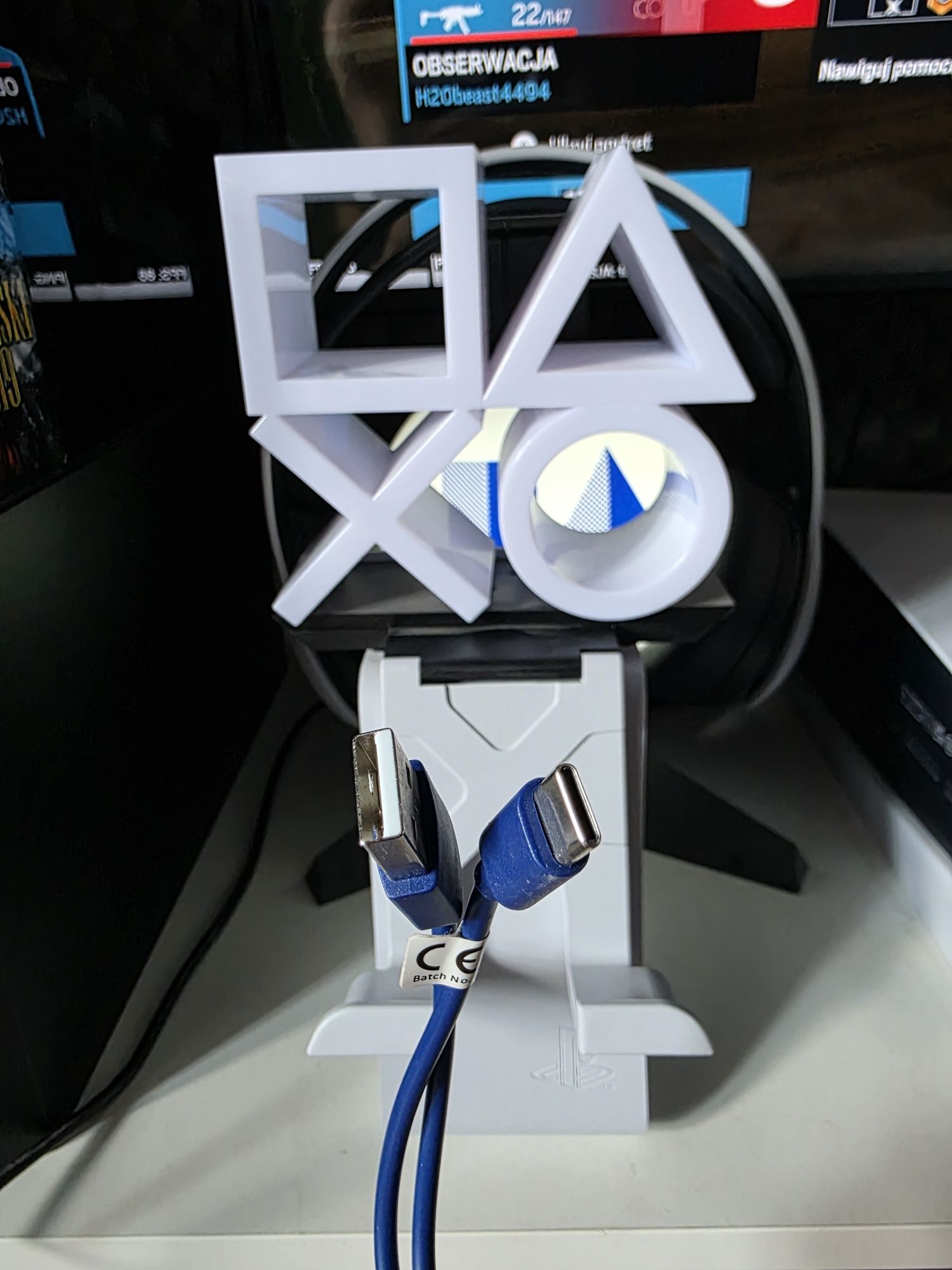 Podstawka na Telefon/Pada LED Playstation
