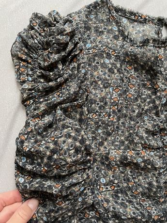 Isabel Marant bluzka koszula boho wzorek grochy kwiaty unikat jedwabna