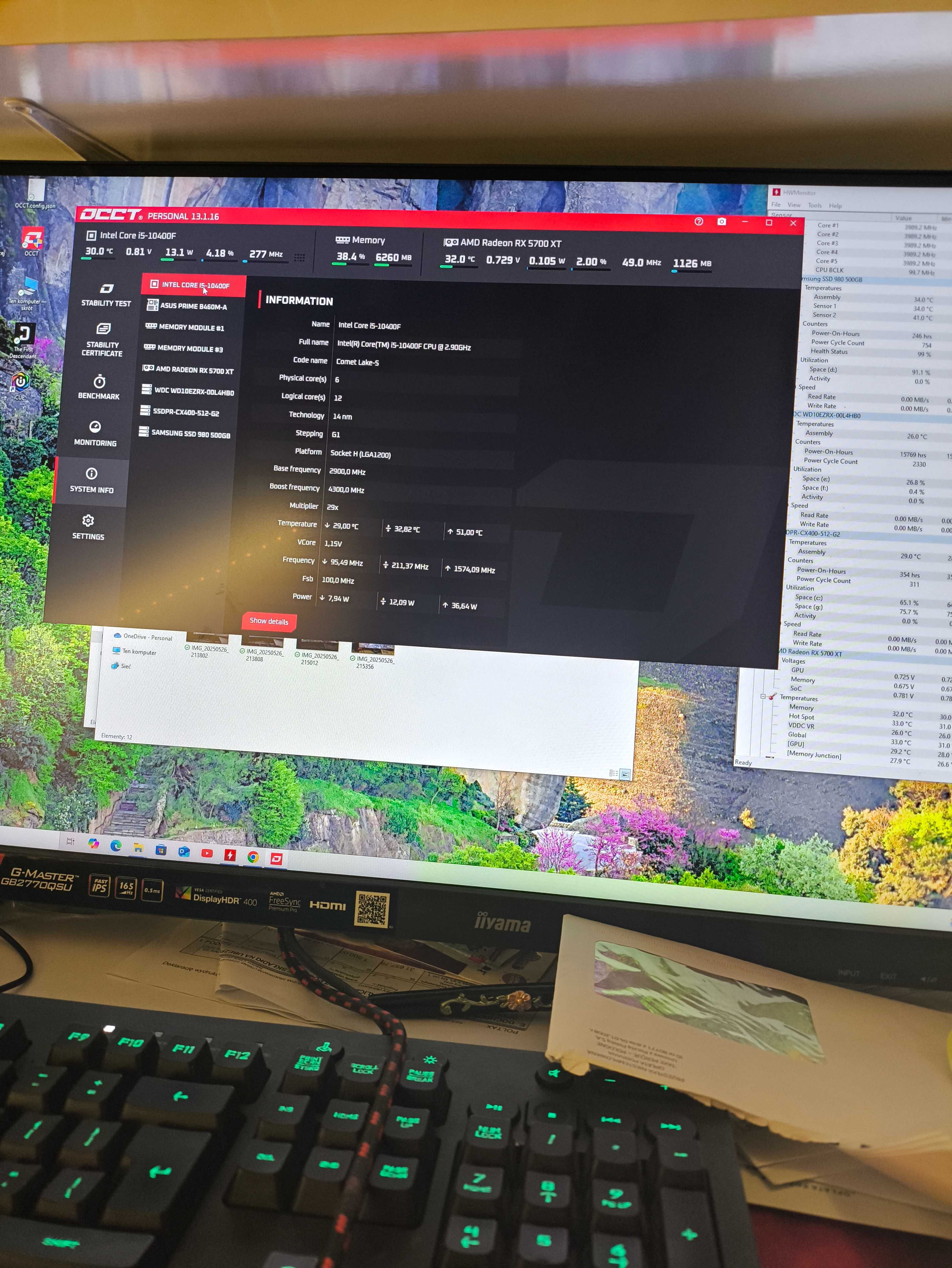 komputer I5 10400f 16 gb RX 5700 xt