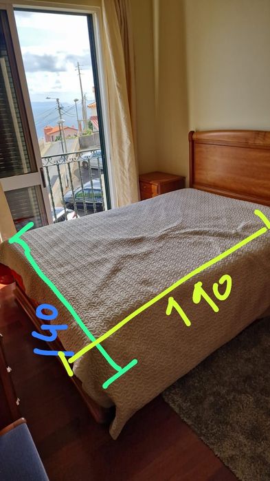 Conjunto Quarto Casal Madeira Maciça