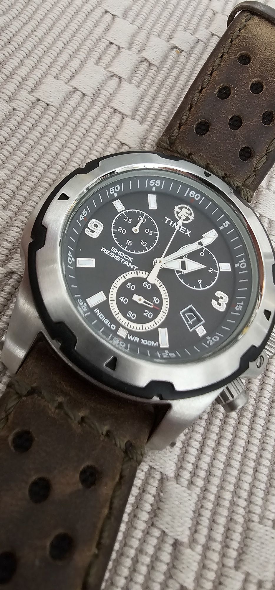 Zegarek męski Timex indiglo T49626 WR100M Shock resistant