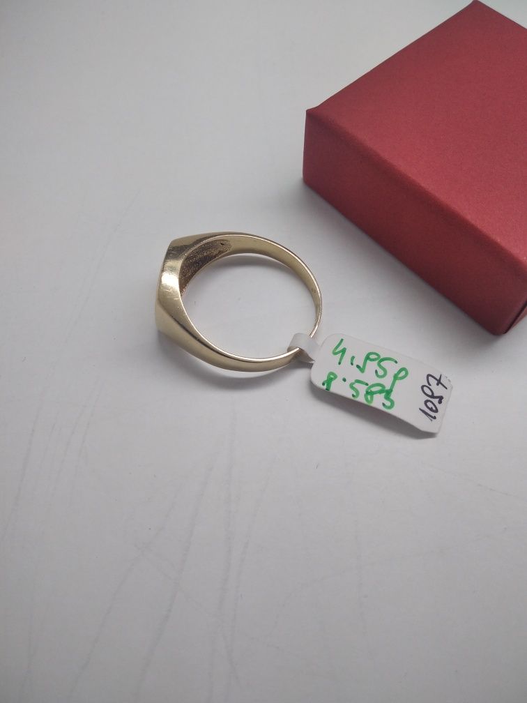 Złoty sygnet z cyrkonią złoto 583 rozm. 25 (43M)